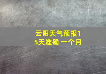 云阳天气预报15天准确 一个月